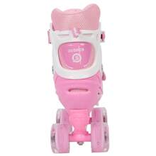 Patines De Ruedas Talla S/M 4 Ruedas Tamaño Ajustable Ruedas De PVC No Intermitentes Patines De Hielo para Principiantes