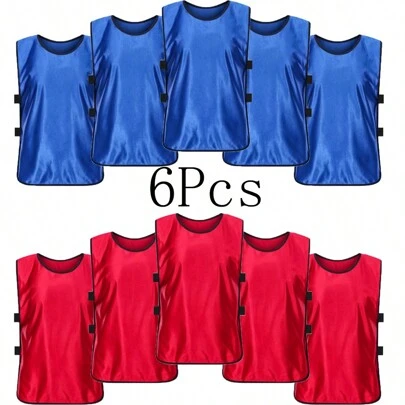6Pcs Scrimmage Team Vests Training Sports Jerseys ,Premium Athletic Training Jersey - Team Uniform For Group Confrontation,Soccer Bibs, Scrimmage Training Vest,Team Practice Soccer Vests For Basketball, Football, Baseball - Durable, Lightweight, Quick-Dry Training Bibs For Sports Teams And Clubs Team Building And Promotion Activities