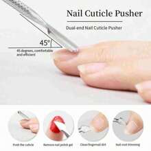 2PCS Professional Stainless Steel Nail Cutter Scissor Nippers Muti Function Cuticle Pusher Remover Nail Care Manicure Kits