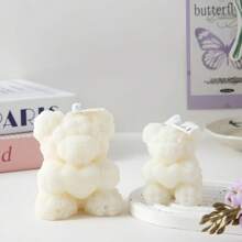 1pc Handmade Aromatherapy Candle Valentine's Day Love Bear Aromatherapy Candle - Romantic Home Decoration, Suitable For Date Nights And Gift Giving