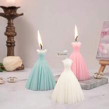 1pc, Wedding Aromatherapy Candles, Creative Styling, Evening Dress Dresses, Wedding Candle Decorations, Home Decorations, Souvenirs, Valentine's Day,Holiday Gifts