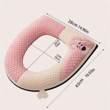Upgrade Your Comfort: 1pc Toilet Seat Cover Pads Washable Toilet Seat Warmer With Handle And Zipper – Cozy Bathroom Accessories Every Home Needs Bathroom Decor