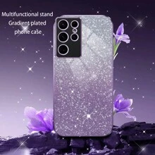 1个渐变亮片粉色手机壳，兼容 17、Galaxy A04E、A05S、A06、A07、A12、A13、A14、A15、A16、A17、A21S、A22、A23、A24、A32、A33、A34、A35、A53、A54、A73、S10、S20、S21、S22、S23、S24、S25 Ultra、Note 20、Note 7/8/9/10/11/12/13/14、9/10/12/13C/14C、MOTO、Honor、HW、Reno 7，防震保护壳，国际版 - 粉色 - 查看 3