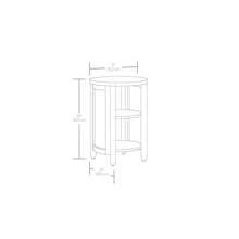 Springwood Caning Side Table, Charcoal Finish