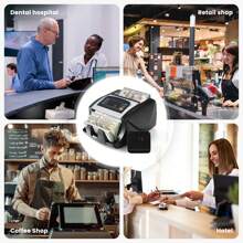 ENGiNDOT Money Counter Machine, Dollar, Euro UV/MG/IR Cash Counterfeit Detection Bill Counter With LCD Display, Add And Batch Modes With Portable Handle