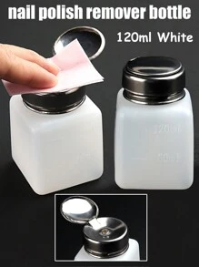 Flacone da 120/180ml di smalto per unghie rimuovitore in bianco/rosa/blu con pompa in acciaio inossidabile, tipo a pressione per la distribuzione del liquido, adatto per rimuovere alcol, smalto per unghie e trucco, con tappo in metallo - Multicolore - Visualizzare 12
