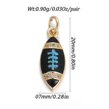 1 peça de pingente de hip hop personalizado com pedra de zircônia microincrustada de cobre para pulseira, colar, brincos, chaveiros e acessórios