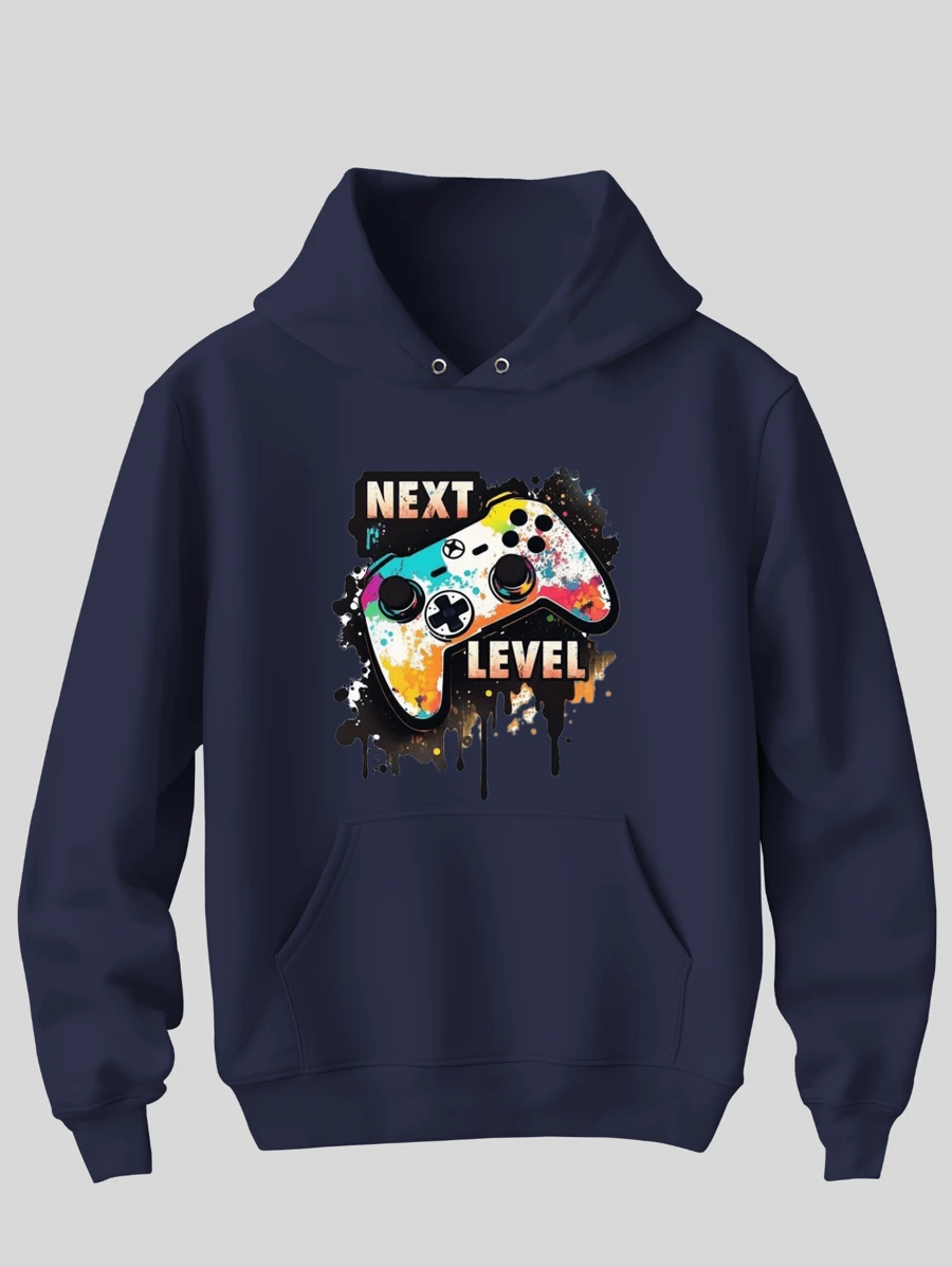 Agasalho masculino de moletom infantil Next Level blusa de frio videogame casaco jogo - Azul Marinho - Visão 1