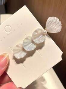 12 Stücke Elegante, einfache, frische Haarspangen Meerjungfrauenschwanz, mit Seesternen, Muscheln, Perlen, Herz-Form, geeignet für Alltag, Schule, Strand, Arbeit, Partys, Geburtstage, Schulanfang, Haarzubehör, Haarklammern, Haarspangen