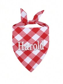 1PC spersonalizowana chustka dla psa haftowana nazwa niestandardowa chusta na szyję szalik dla psa trójkątne śliniaki chustka akcesoria do kostiumów dla zwierząt domowych dla małych średnich dużych psów kotów zwierząt domowych prezent urodzinowy