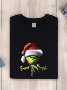 Ew People Shirt, Funny Christmas Shirt, Christmas Shirt, Christmas Funny Shirts, Christmas Gift, Xmas Shirts, Funny Christmas Gifts, Gift For Introverts TX-132 - Black - View 1