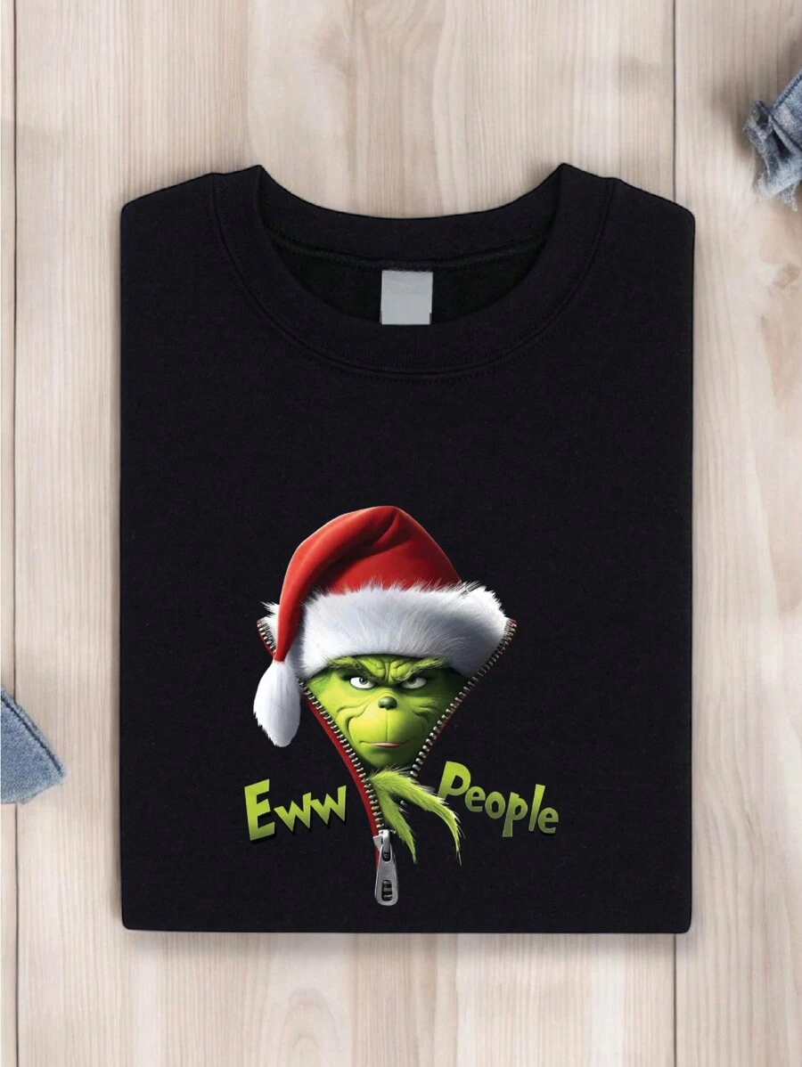 Ew People Shirt, Funny Christmas Shirt, Christmas Shirt, Christmas Funny Shirts, Christmas Gift, Xmas Shirts, Funny Christmas Gifts, Gift For Introverts TX-132 - Black - View 1