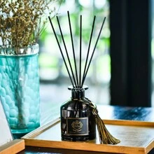 1pc 50ml Fragrance Deodorizer Aromatherapy, Large Capacity Vertical Rattan Diffuser For Air Freshening, Random Style