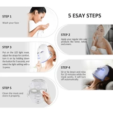 7 Color LED Light Facial Mask, Wireless, Eye Protection, Touchscreen Skincare Device, 400mAh USB Rechargeable, Multi-Functional Beauty Gift, Ideal For Valentine's Day, Mother's Day, Christmas