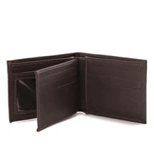 Men's Slim Leather Wallet With Driver's License, Coins And Documents Holder - 鏽棕色 - 查看 5
