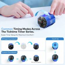 Đồng hồ hẹn giờ Pomodoro Llano Ticktime Octagon, Đồng hồ hẹn giờ khối năng suất để bàn, Đồng hồ hẹn giờ ADHD, Pomodoro tùy chỉnh, Tạm dừng & Tiếp tục, Tắt tiếng, Rung & Cảnh báo âm thanh có thể điều chỉnh, 3/5/10/15/30/45/60 M/Xám đậm - Màu xám đen - Xem 3