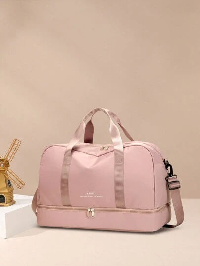 Luggage Holiday Over Night Travel Duffel Bag Large Capacity Gym Sports Yoga Bag, Hospital Weekend Carry-On Handbag With Dry And Wet Separation,Casual Portable Shoulder Bag With Shoes Compartment For Business,Vacation,Outdoor, Skiing,Exercise Fitting,Labor And Delivery Bag For School School Accessories School Stuff