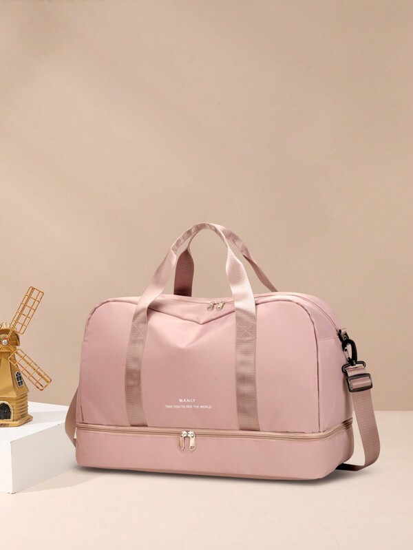 Luggage Holiday Over Night Travel Duffel Bag Large Capacity Gym Sports Yoga Bag, Hospital Weekend Carry-On Handbag With Dry And Wet Separation,Casual Portable Shoulder Bag With Shoes Compartment For Business,Vacation,Outdoor, Skiing,Exercise Fitting,Labor And Delivery