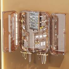 Large Capacity Wall-Mounted Multifunctional Earring And Necklace Jewelry Box, High-End And Exquisite Jewelry Rack - Multicolor - View 6