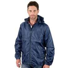 Result Mens Core Adult Windcheater Water Repellent Windproof Jacket (Navy Blue) - 100% Polyester - Blue - View 2