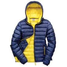 Result Urban Womens/Ladies Snowbird Hooded Jacket (Navy/Yellow) - 100% Nylon - Navy Blue - View 5