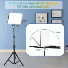 1pc Photography Fill Light, LED Diffused Lighting For Selfie, Live Stream, Adjustable 63" Tripod & Clip Holder Suitable For Photography, Video Recording, Live Streaming, Zoom Meeting, With Stand Selfie Light