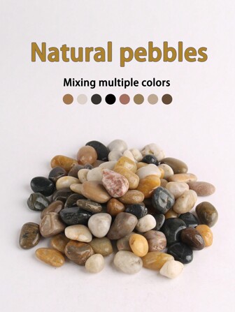 100/300/500/800/1000g0.4-0.6/1-2/2-3cmNatural Stream Stones, Mixed Colors, Decorative Pebbles, Micro Landscapes, Aquariums, Fish Tanks, Bottom Paving, Sand And Stone Vases, Succulent Potted Plants, Soil Filling, And Coverings