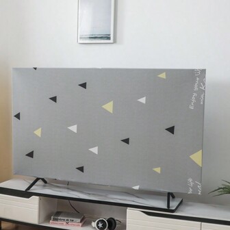 Printed Elastic Cloth TV Dust Cover Protector, Fits Various LCD/LED TV Sizes, Easy Installation, Anti-Dust, Anti-Stain