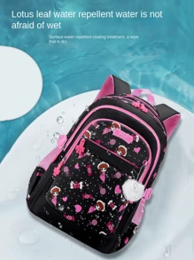 1 件适合老年人的学校背包，15.6 英寸笔记本电脑双肩背包带绒球，返校礼物，休闲旅行包 - A - 查看 9