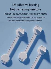 5PCS Child Anti Pinch Cabinet Lock, Baby Cabinet Kitchen System With Strong Tape, Easy To Install Baby Cabinet Lock, Baby Drawer Lock With Multifunctional Corner, High-Quality Adjustable Baby And Child Drawer Lock, Various Holiday Gifts Suitable For Drawers, Cabinet Seats, Toilet Seats, Refrigerators, Ovens, Appliances, Baby Baptism Home Decoration Gifts, The Best Gift For Babies - Multiple Colors - View 9