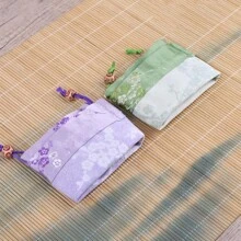 6pcs/Pack 8*10cm/10*14cm, Chinese Style Banquet Gift Pouches, Plum Blossom Pattern Pouches, Interwoven Drawstring Bags, Jewelry Pouches, Gift Packaging Bags, Bracelet Pouches, New Year & Valentine's Day Gift Bags Valentine's Day - 6pcs - View 6