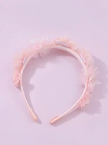 1 Pc Fashionable Floral Decor Simple Casual Headband In Pink Tone - Multicolor - View 3