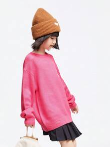 Annil Suéteres de punto para niños y niñas en ropa infantil, elásticos, holgados, de moda, de dos tonos, cálidos para el invierno.