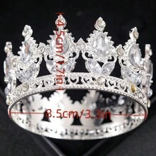 1 pezzo Tiara e corona in cristallo per donna, diadema con strass per festa, ballo, nozze, accessori per capelli, gioielli, corona, tiara, regalo - Multicolore - Visualizzare 10