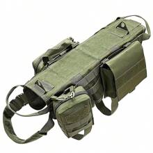 Arnés táctico para perro con bolsillos, arnés de chaleco militar ajustable para perros medianos y grandes con paneles de , arnés resistente y sin tirones para caminar, senderismo y entrenamiento - Multicolor - Ver 15