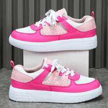 Comfortable Sneakers For Men And Women Suitable For Walking And Commuting White And Pink Lightweight  For Men And Women