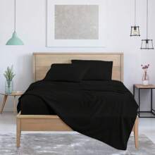 Luxurious Super Soft 4-Piece Bamboo Sheet Sets - Multiple Colors & Sizes Available - Black - View 1