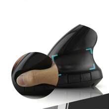 ANTSAY Ergonomic Rechargeable Wireless Mouse, 2.4Ghz Optical Vertical Mouse With 5 Buttons, Wireless Optical Mouse With USB Receiver, Wireless Vertical Mouse Compatible With Windows - Grey - View 5
