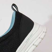 Skechers Zapatillas casuales para mujer, zapatos para caminar ligeros y transpirables - Blanco y negro - Ver 8