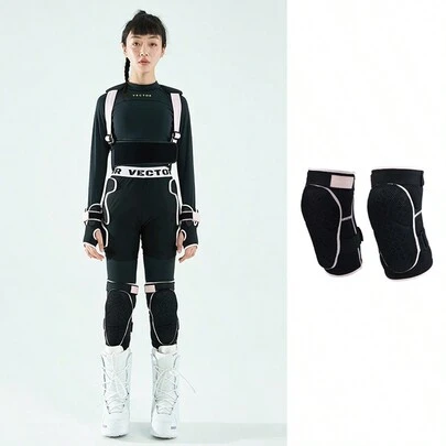 VECTOR MOTION 专业滑雪护膝，男女通用设计，透气舒适，减震，户外运动护具，适合滑雪