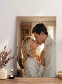 1pc Customized Canvas Wall Art, Personalized Frameless Poster, Indoor Framed Canvas Painting, Suitable For Valentine's Day, Wedding Anniversary, Mother's Day, Father's Day Gifts, Personalized Commemorative Gifts, Applicable For Valentine's Day, Wedding, Mother's Day, Father's Day, Easter, Birthday, Party, Room Decor, Valentine's Day Decor, Family Gifts, Customizable Items, Bedroom Decor, Custom Gifts, Pictures, Photos, Framed Wall Art, Gifts For Boyfriend, Girlfriend, Family, Lover, Friends - Multicolor - View 3