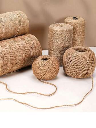 aprille 10M/ROLLO Cuerda de yute natural vintage, rollo de cuerda para coser, manualidades de Navidad, cuerda de yute, hilo, DIY de boda, decoración de lazos para fiestas, escalada de gatos