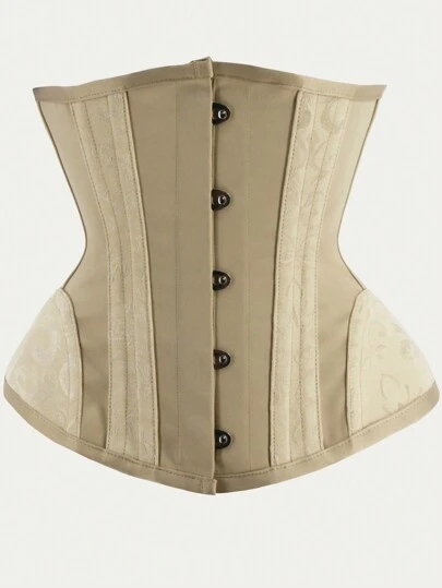 1 件女士束腰带，带 16 根钢骨，用于瘦身，复古哥特式腰部训练器