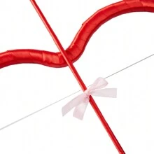 Cupid Bow And Arrow Set, Valentine's Day Cupid Costume Photo Props For Adults And Teens - 紅色 - 查看 6
