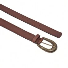 Cinto Feminino Country de Couro 35mm com Fivela Circular Dourada - Preto, Marrom e Caramelo - 35533