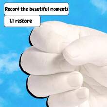 Plaster Hand Model DIY Handprint Mold Making Kit, Clone Finger Powder, 3D Personalized Souvenir Hand Imprint, Perfect Gift For Couple, Birthday, Party For Valentine's Day - Multicolor - View 10