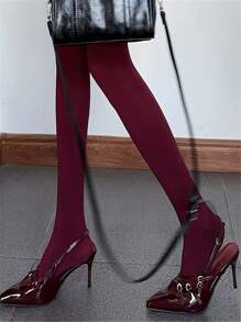 1pc Women's Soft & Comfortable Velvet Tights, Sheer & Warm, Slimming Leggings For Casual Everyday Wear