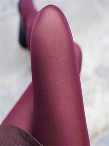 1pc Women's Soft & Comfortable Velvet Tights, Sheer & Warm, Slimming Leggings For Casual Everyday Wear