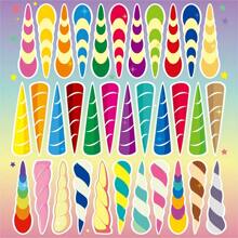 Juego de fiesta de cumpleaños para niños "Pega el cuerno al unicornio", póster del juego con pegatinas de cuernos para el juego "Pega la cola", juego de fiesta de unicornio para niños, suministros para fiestas, decoraciones para paredes y habitaciones, póster del juego de las pegatinas del cuerno del unicornio con máscara para los ojos, regalo de cumpleaños - Ver 5