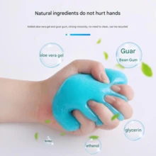 Car Cleaning Gel 3-Piece Car Cleaning Kit Car Cleaning Supplies For Car Vent Cleaning Computer Keyboard Computer Keyboard -160g - Blue - View 4